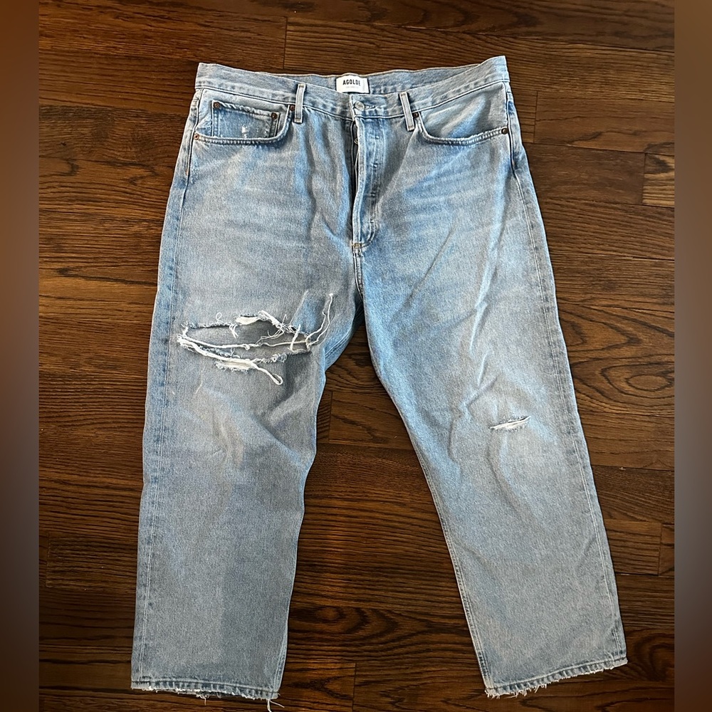 Agolde 90’s crop mid rise loose Jeans